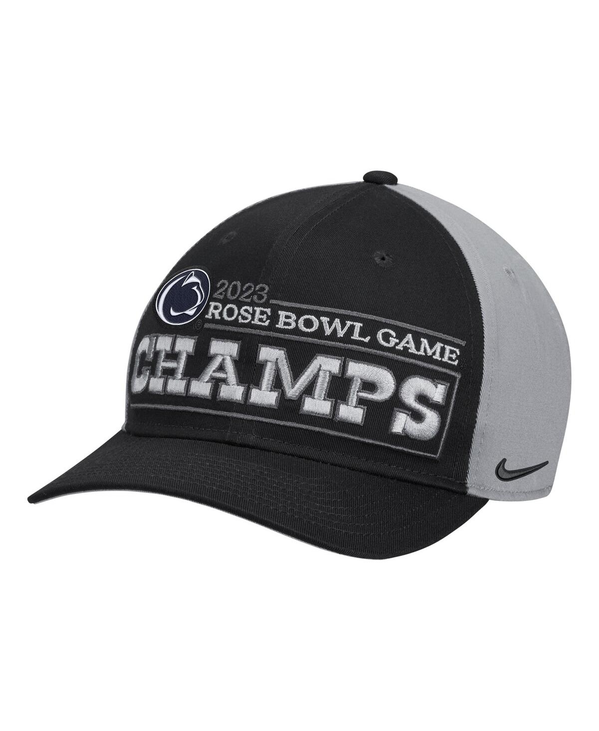 Nike Men's  Black Penn State Nittany Lions 2023 Rose Bowl Champions Locker Room Cl99 Adjustable Hat