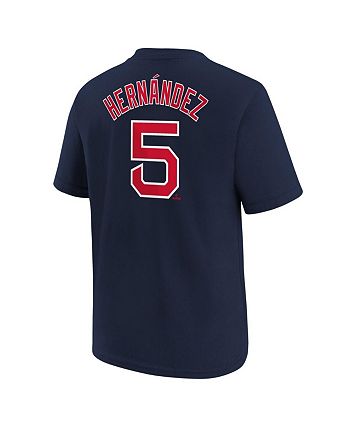 Men's Nike Enrique Hernandez Navy Boston Red Sox Name & Number T-Shirt