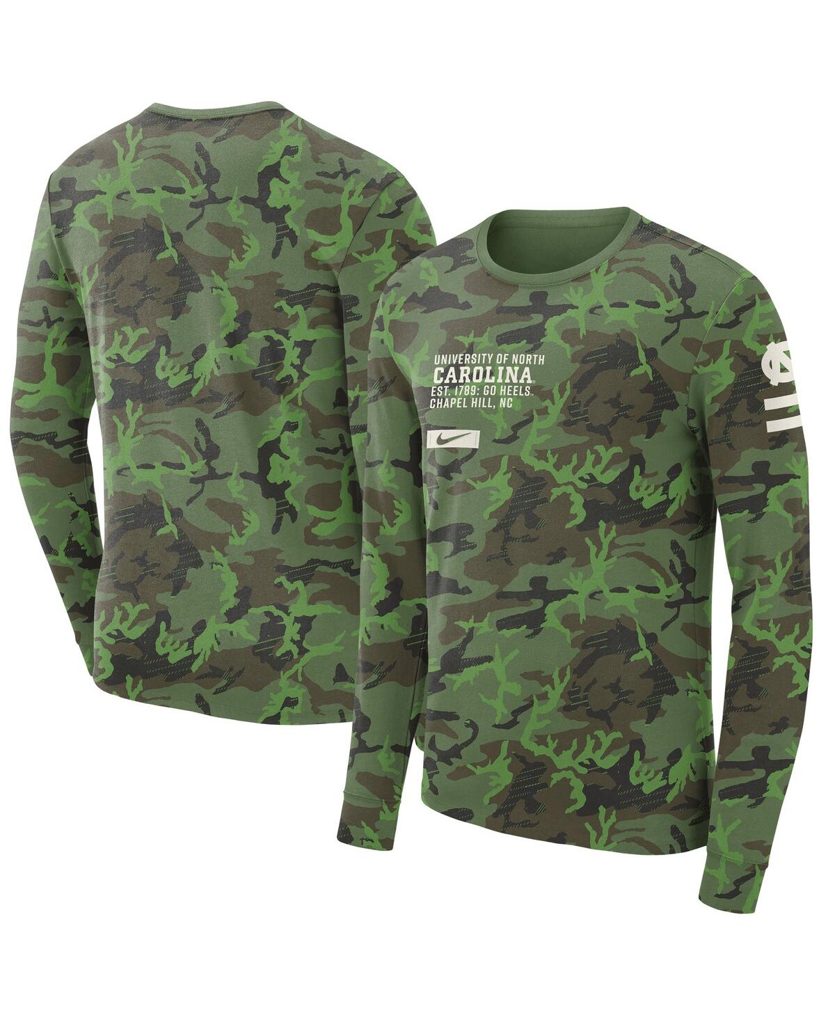 Shop Jordan Men's  Camo North Carolina Tar Heels Military-inspired Long Sleeve T-shirt