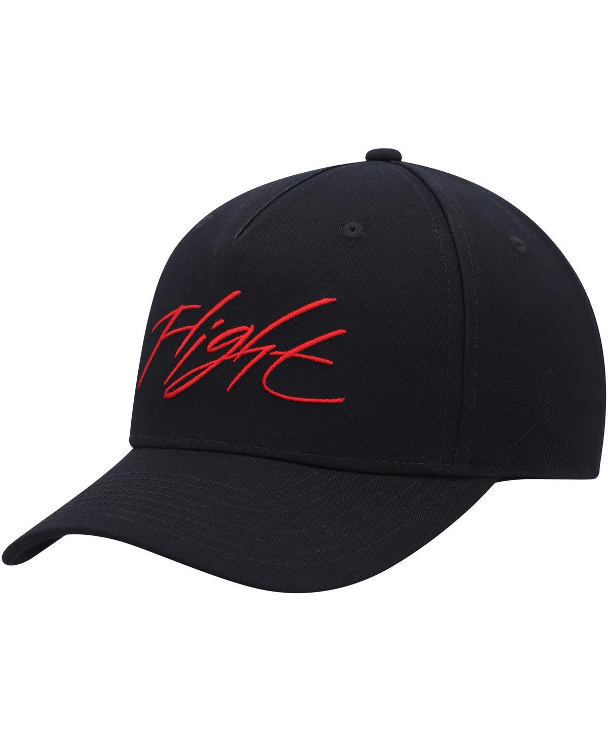 Shop Jordan Men's  Black Classic99 Flight Essentials Snapback Hat