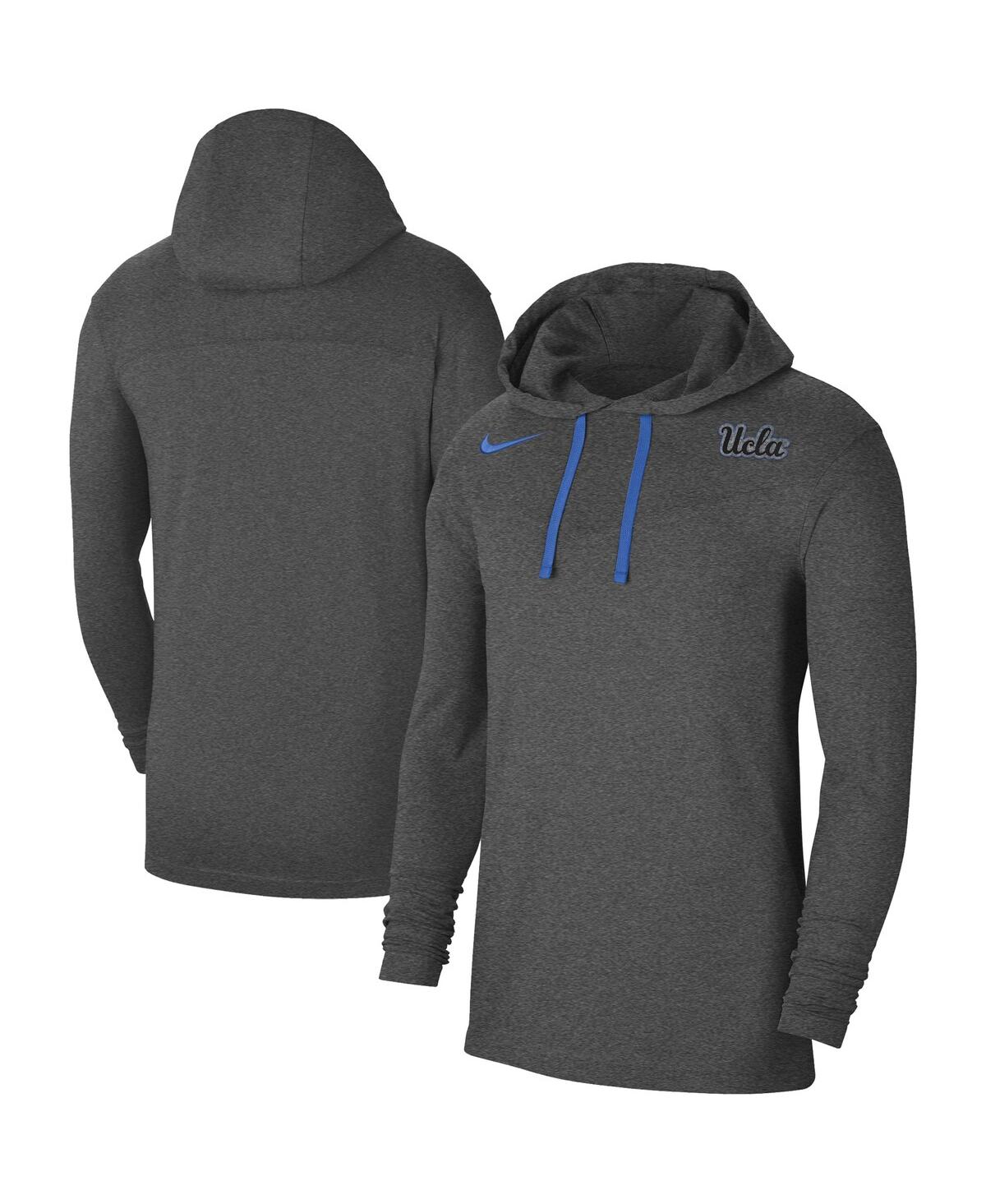 Men's NikeUcla Bruins Off-Field Performance Long Sleeve Hoodie T-shirt - Heathered Charcoal
