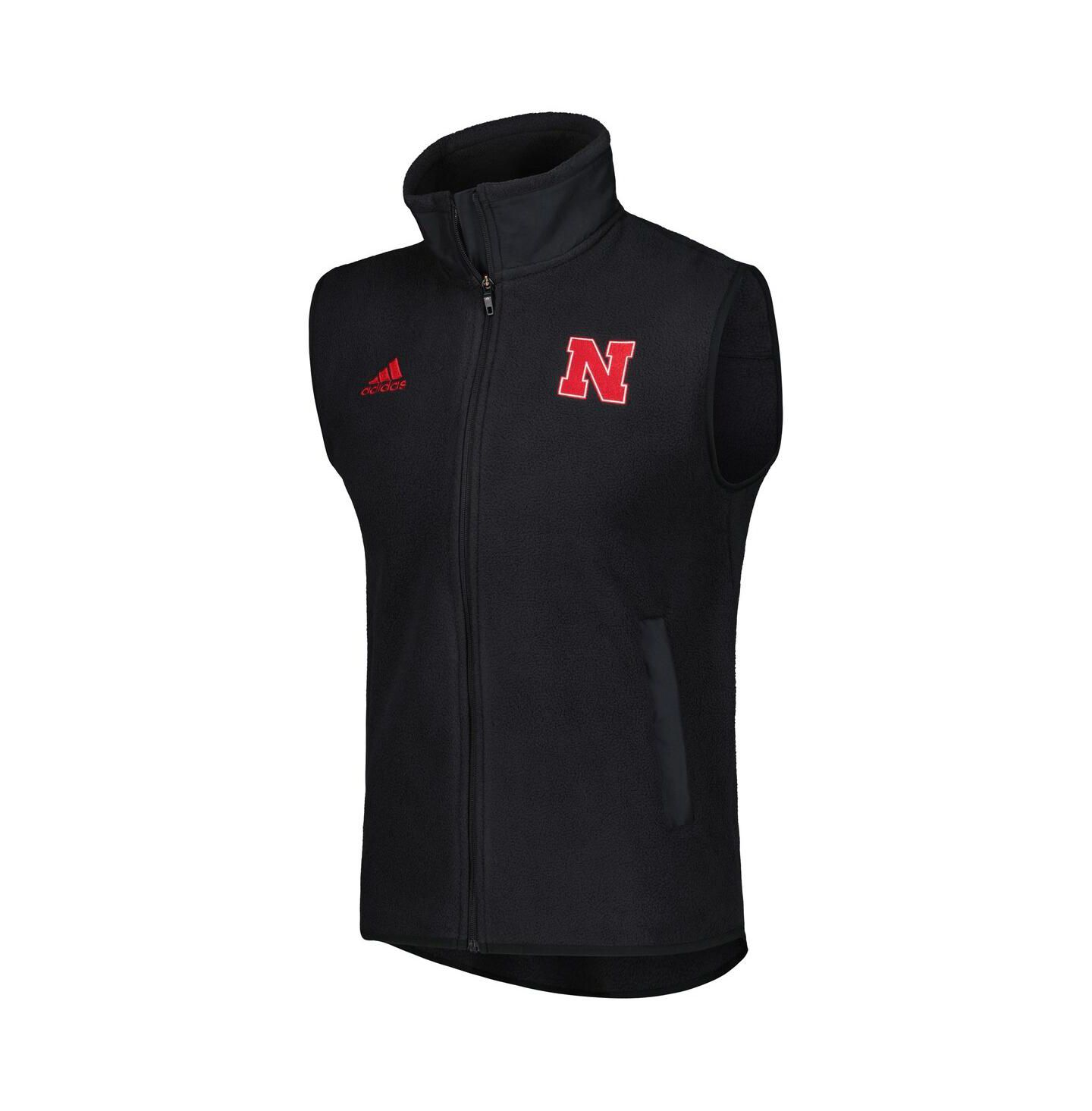 Мужской жилет adidas Black Nebraska Huskers Full-Zip Vest — фото 4