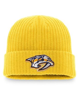 Men's Gold Nashville Predators Core Primary Logo Cuffed Knit Hat
