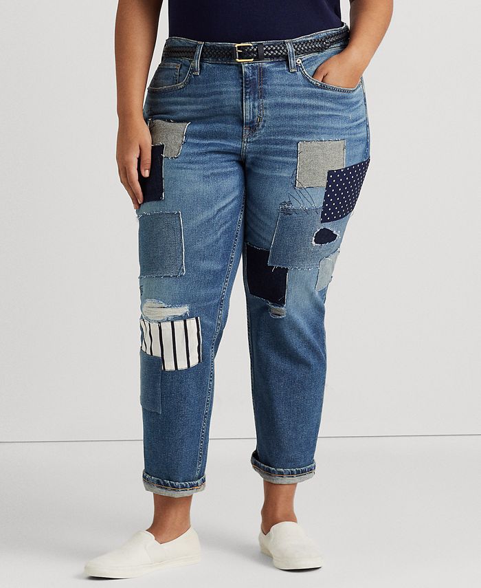 Lauren Ralph Lauren Plus Size Relaxed Tapered Jeans - Macy's