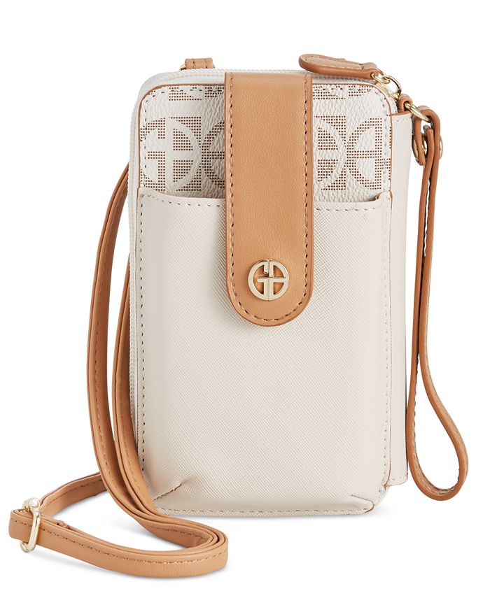 Giani Bernini Softy Leather Tech Crossbody Wallet, Created for Macy's