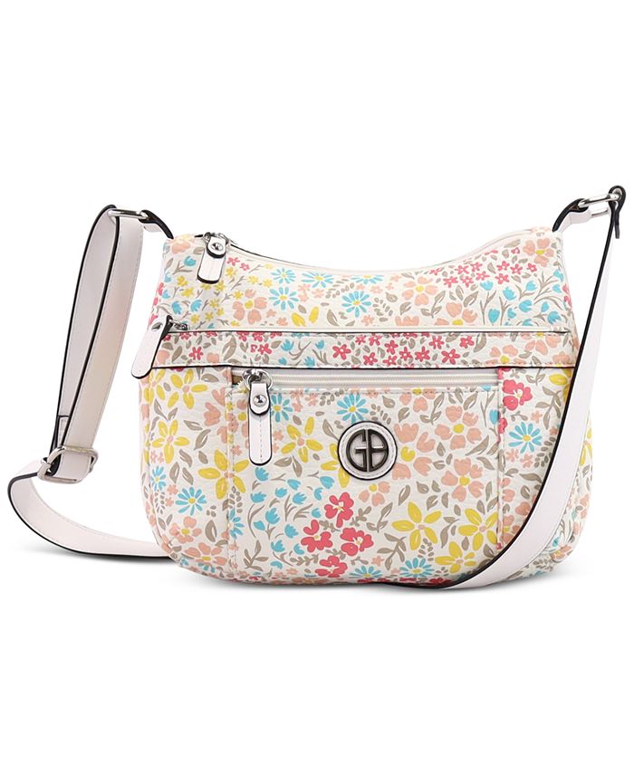 Giani Bernini Ditsy Floral Small Zip-Top Hobo Bag, Created for Macy's ...