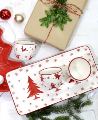 Winterfest Holiday 4-Piece Holiday Serving Set