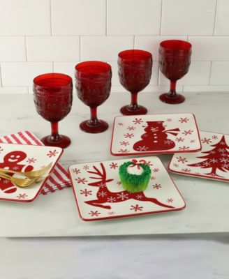 Winterfest Holiday Salad Plates, Set of 4