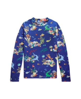 Polo Ralph Lauren Big Boys Polo Bear Performance Jersey Rash Guard