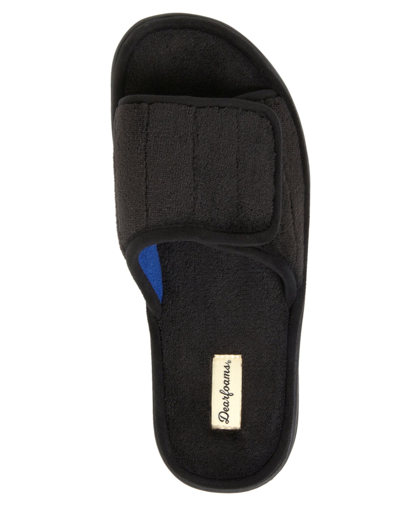 Мужские тапочки Dearfoams Collin Terry Adjustable Shower Slide House Slipper, цвет: Чёрный — фото 8