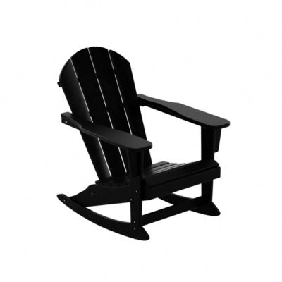 2-Piece Set Outdoor Adirondack Rocking Chair with Side Table