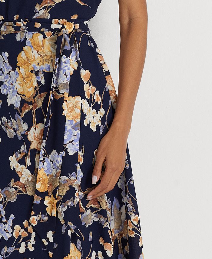 Lauren Belted Floral Dress Cream main image 1