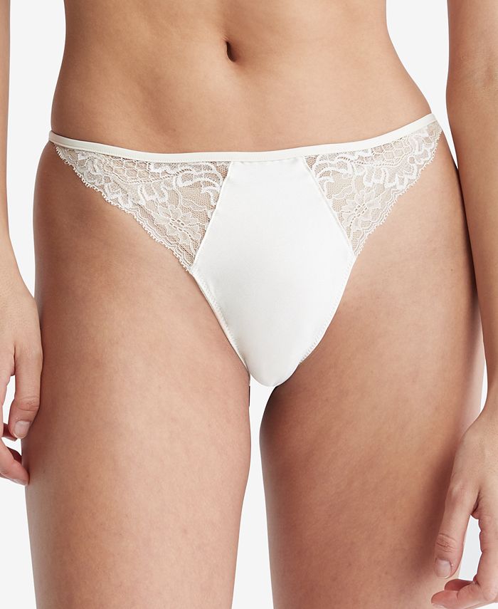 Calvin Klein Women's Bridal Lace Thong Underwear QF7163 & Reviews - All  Underwear - Women - Macy's