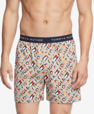 Tommy Hilfiger - Men's Logo-Print Jersey-Knit Cotton Boxers