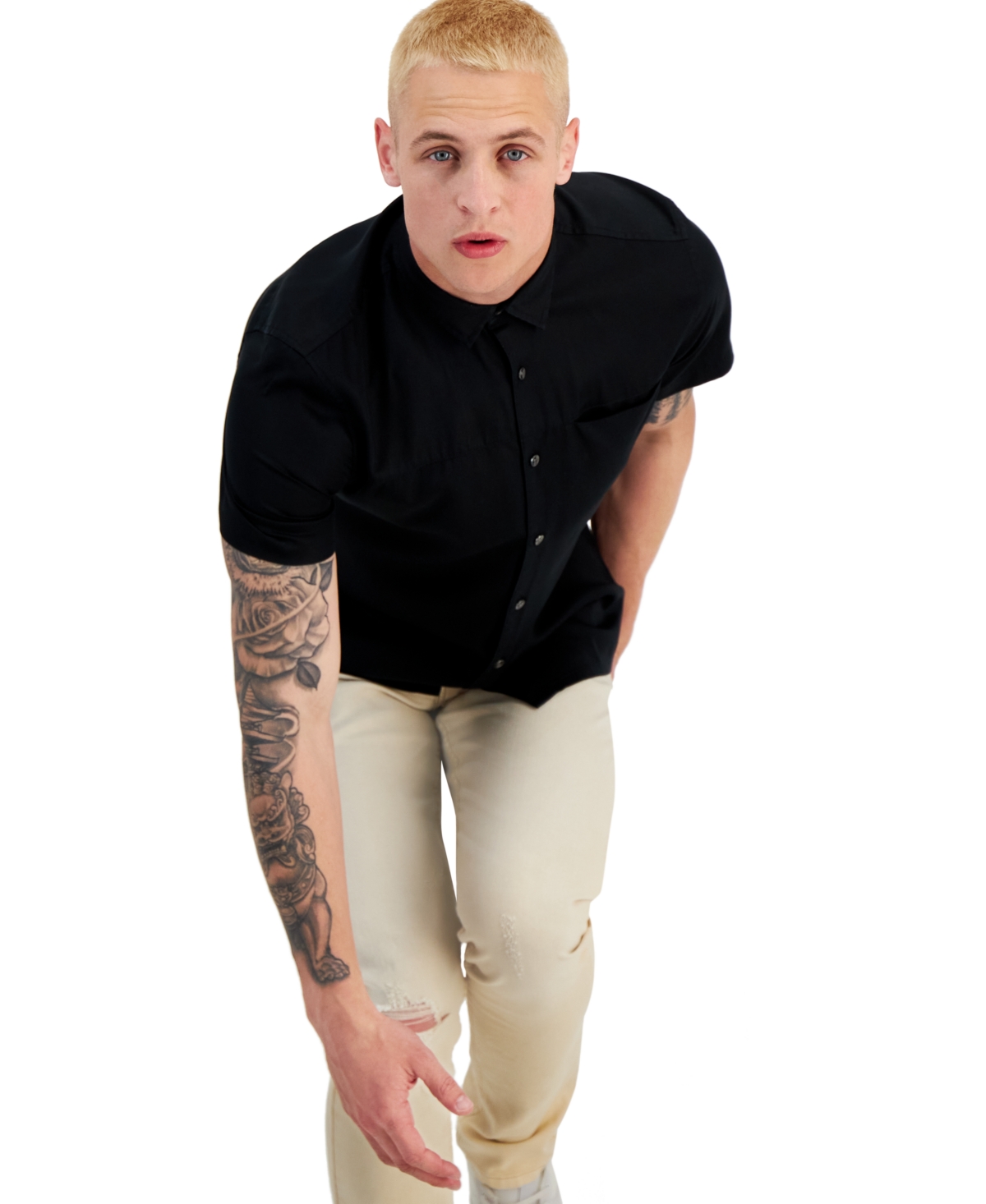 Inc International Concepts Men's Regular-fit Solid Shirt, Created