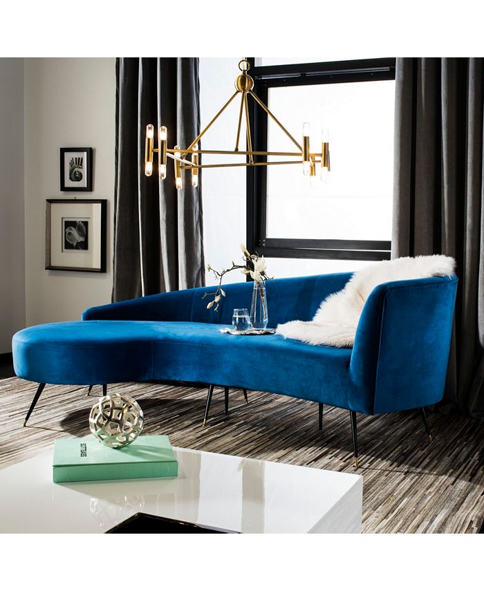 Safavieh Evangeline 86" Velvet Parisian Sofa Macy's