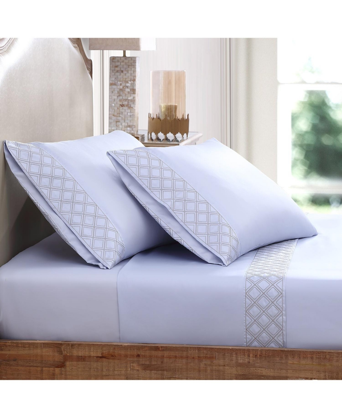 Pure Parima Hira Sheet Set In Icy Blue ModeSens