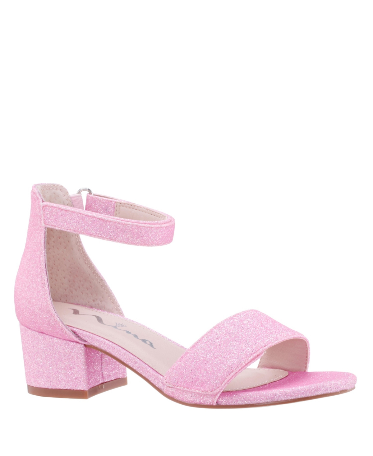 Nina Toddler Girls Rejina-t Ankle Fastening Strap Sandals In Light Pink Glitter