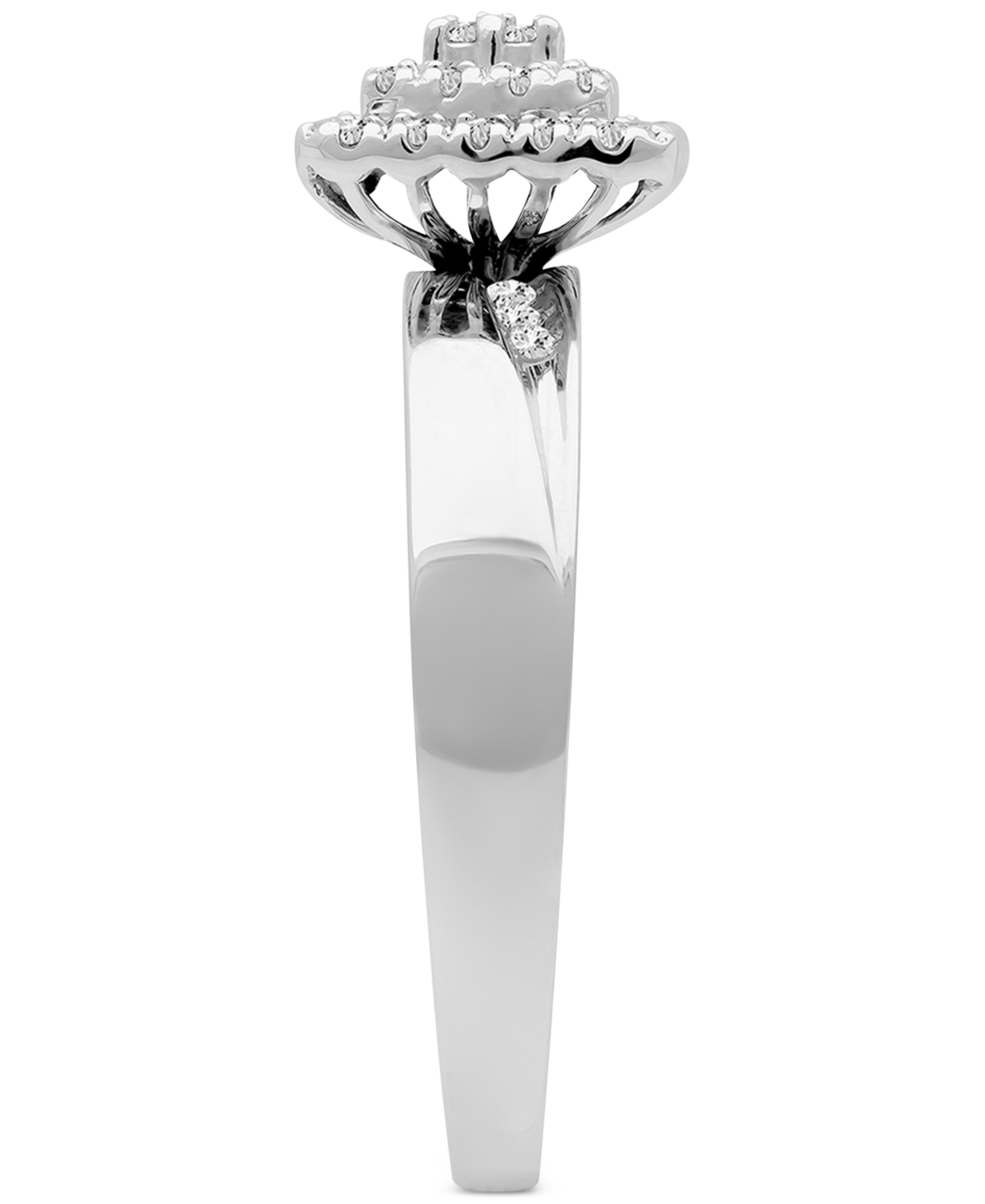 Diamond Square Cluster Bridal Set (1/4 ct. t.w.) in 14k- White Gold