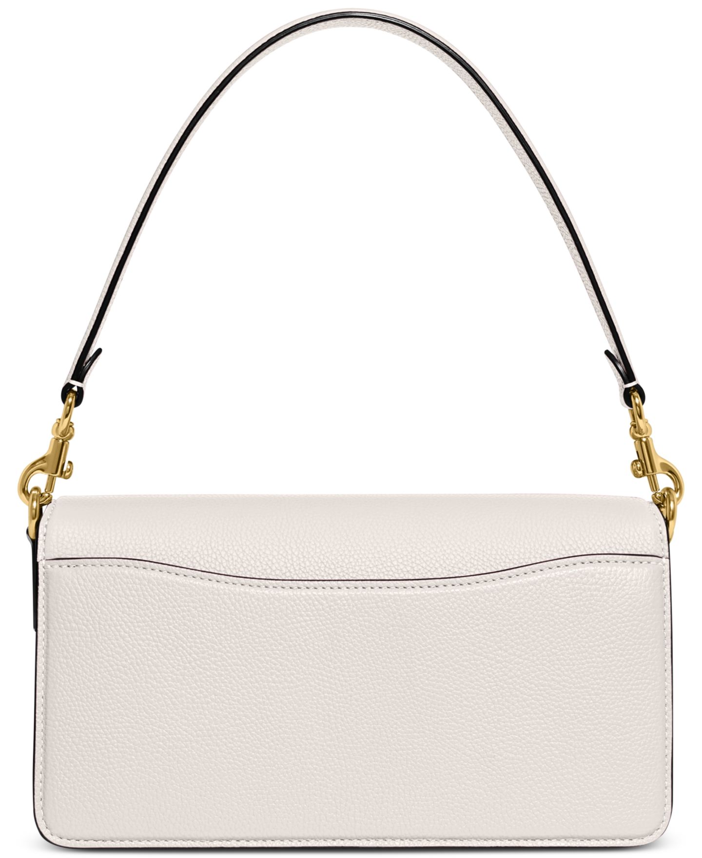 Женская сумка COACH Tabby Medium Polished Pebble Leather Shoulder 26, цвет: Латунный / Меловой — фото 5