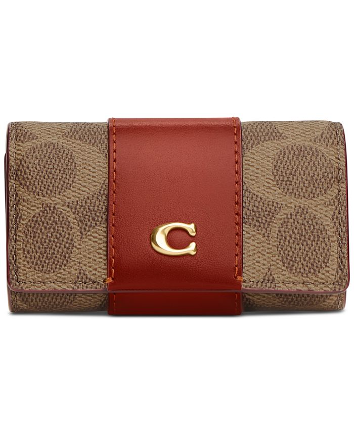COACH®  Six Ring Key Case In Signature Canvas