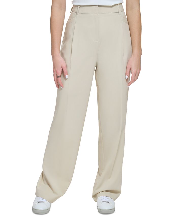 Calvin Klein Women s High Waist Wide Leg Pants Macy s