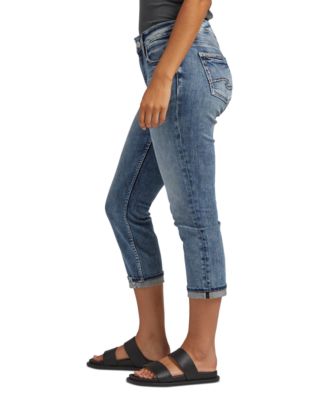 Silver Jeans Co. Women's Elyse Mid Rise Capri Jeans