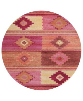 Phoenix Washable PH1 8' x 8' Round Area Rug