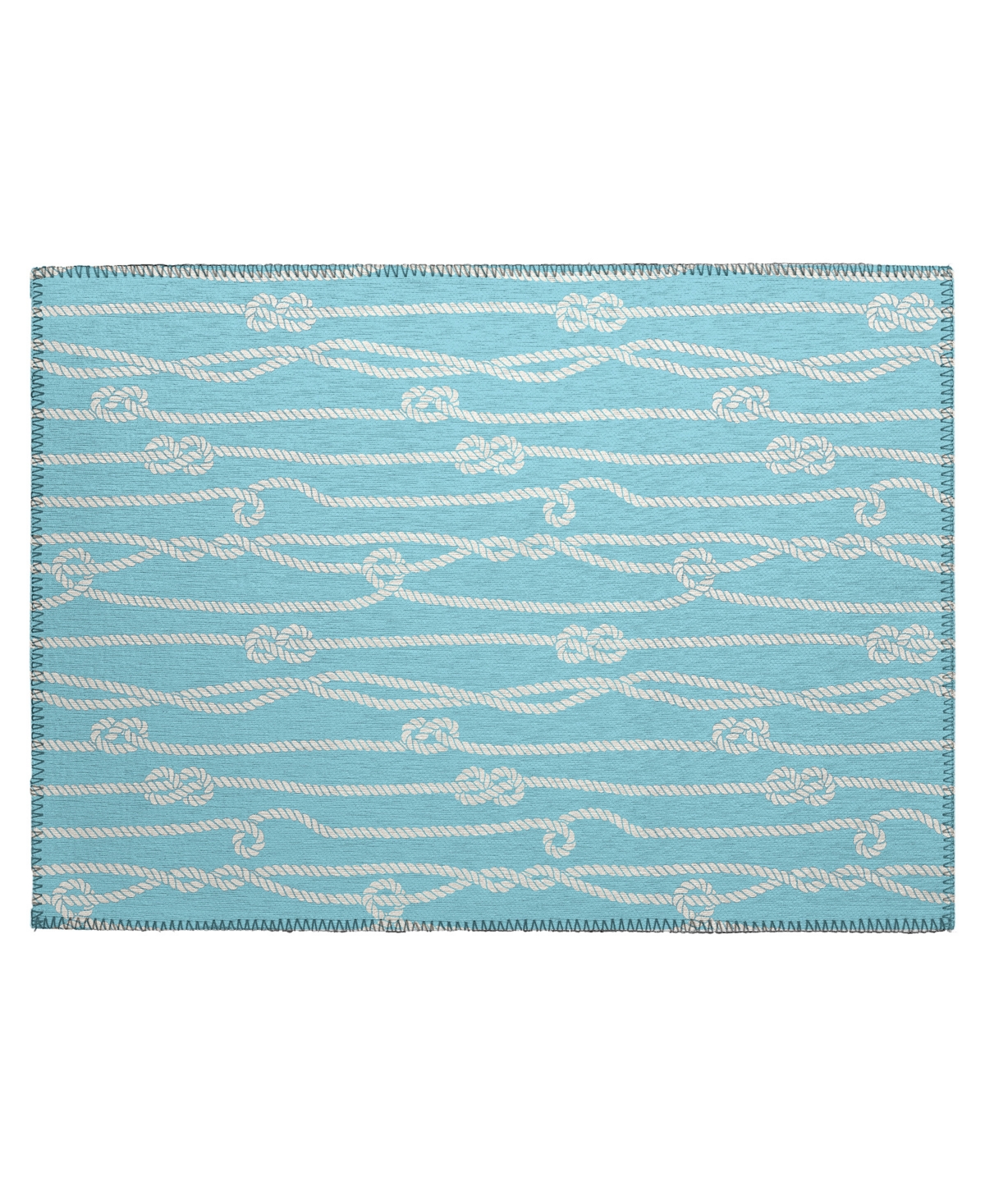 D Style Harbor Ha7 1'8" X 2'6" Area Rug In Aqua