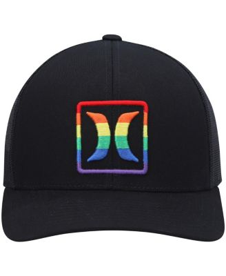 ?HURLEY?️‍?PRIDE SHIRT?&HAT SET Hurley Shirt Mens Medium Black Short Sleeve Embroidered  main image 2