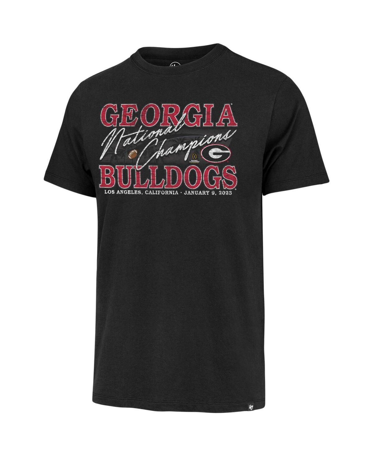 Shop 47 Brand Men's ' Black Georgia Bulldogs College Football Playoff 2022 National Champions Script T-shi