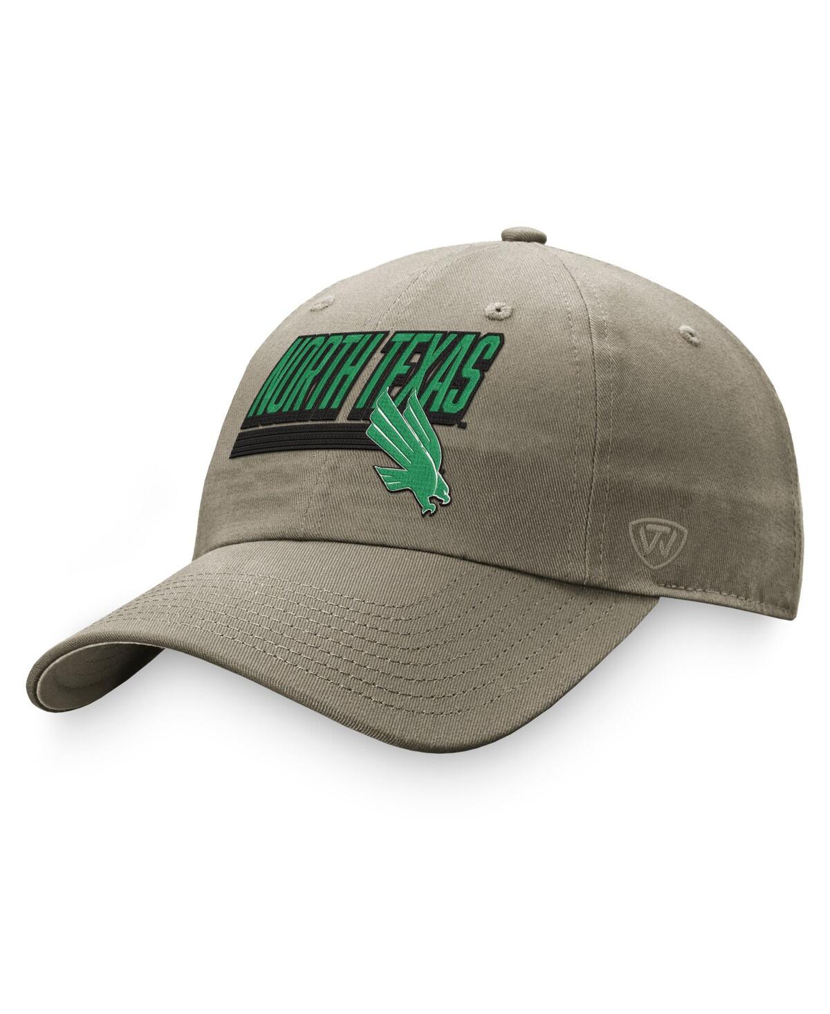 Men's Top of the WorldNorth Texas Mean Green Slice Adjustable Hat - Khaki