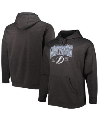 Men's Heather Charcoal Tampa Bay Lightning Big and Tall Dynasty Pullover Hoodie