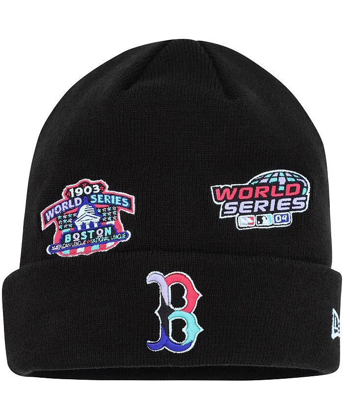 New Era Men s Black Boston Red Sox Polar Lights Cuffed Knit Hat