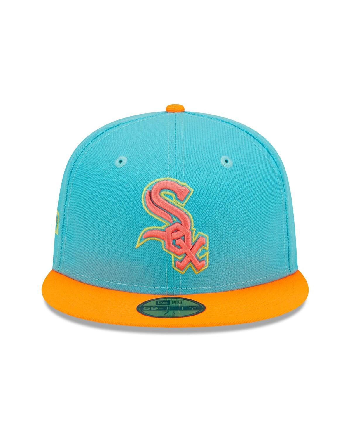 New Era Men's  Blue, Orange Chicago White Sox Vice Highlighter 59fifty Fitted Hat In Blue,orange