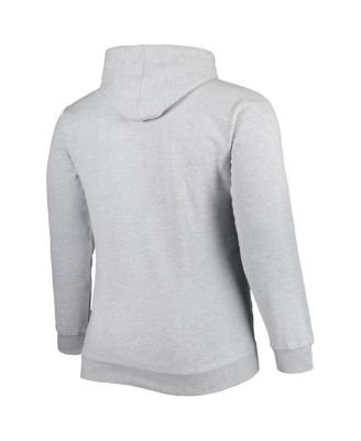 Men's Heather Gray Chicago Bulls Big and Tall Wordmark Pullover Hoodie