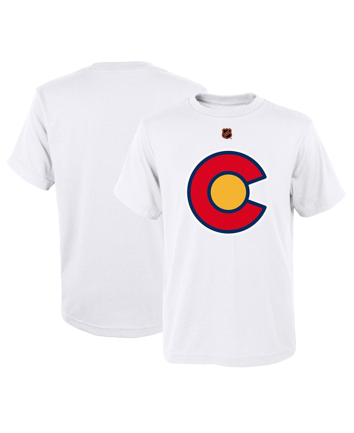 Outerstuff Kids' Big Boys White Colorado Avalanche Special Edition 2.0 Primary Logo T-shirt