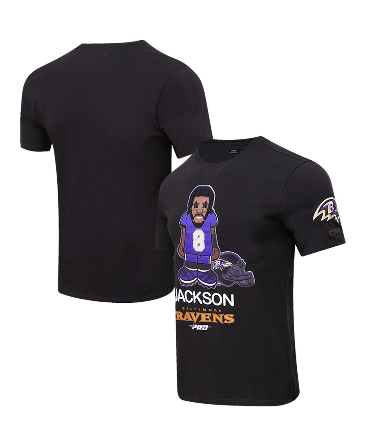 Shop Pro Standard Men's  Lamar Jackson Black Baltimore Ravens Player Avatar Graphic T-shirt