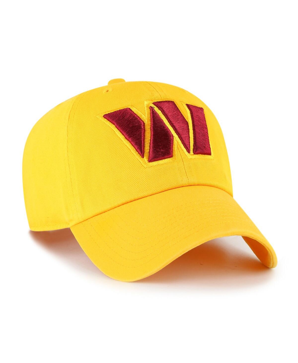 Shop 47 Brand Men's ' Gold Washington Commanders Clean Up Adjustable Hat