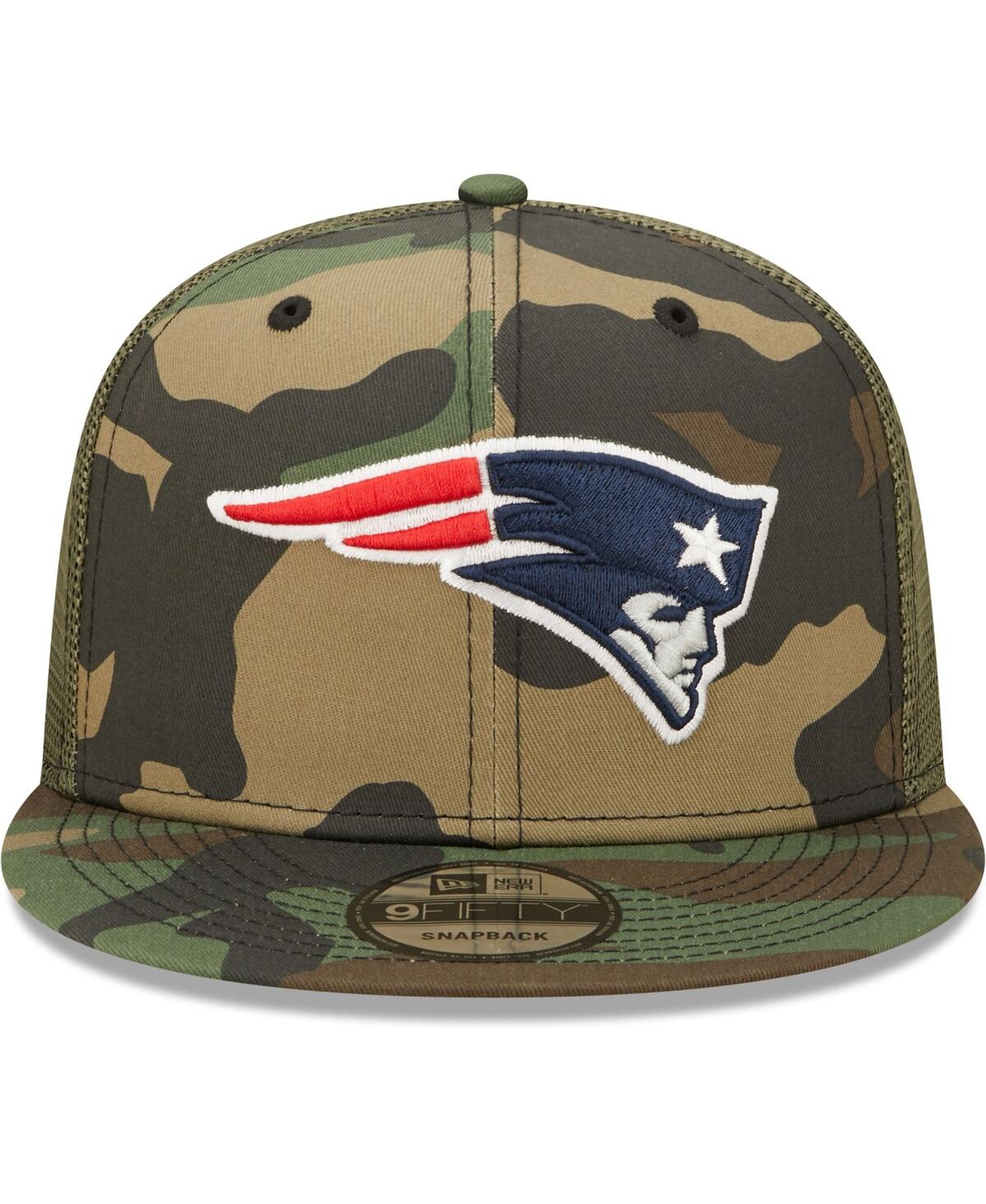 Men's New Era Olive New England Patriots Trucker 9FIFTY Snapback Hat - Olive