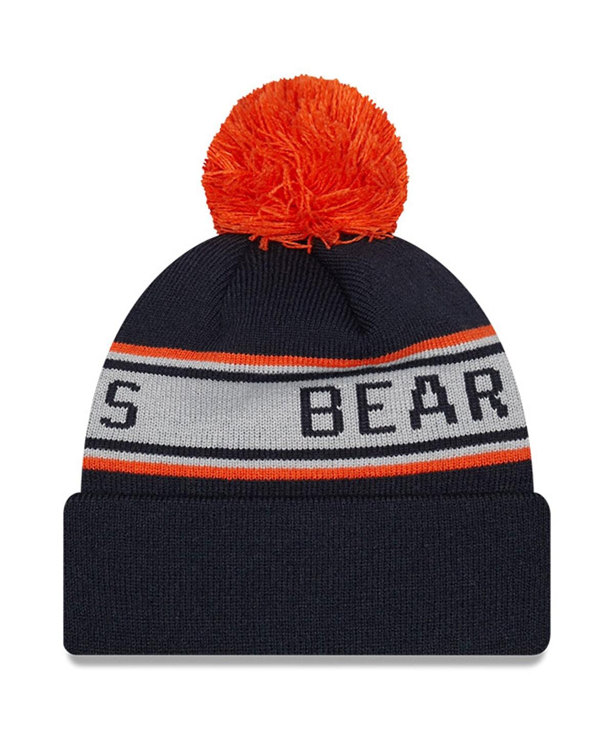 Shop New Era Big Boys  Navy Chicago Bears Repeat Cuffed Knit Hat With Pom