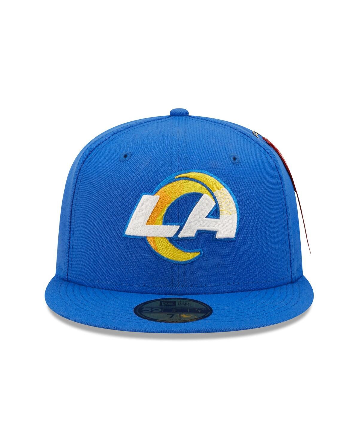 NEW ERA MEN'S NEW ERA X ALPHA INDUSTRIES ROYAL LOS ANGELES RAMS ALPHA 59FIFTY FITTED HAT 