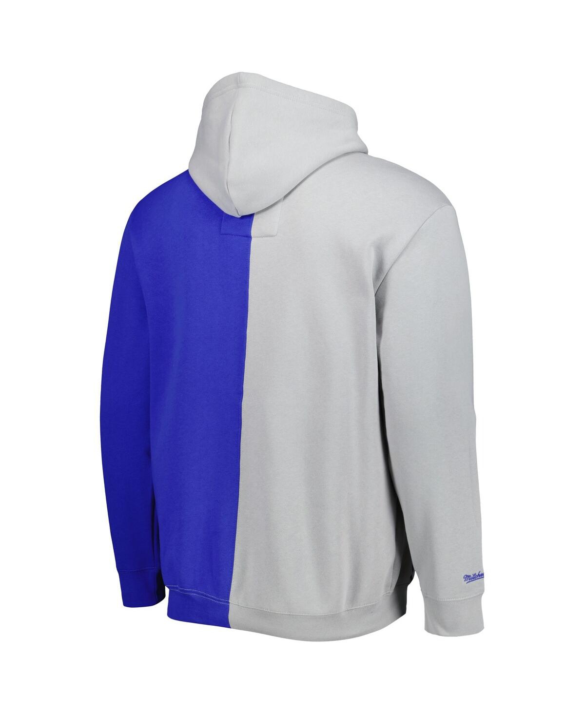 Mitchell & Ness Men's  Royal And White Los Angeles Dodgers Fleece Full-zip Hoodie In Royal,white