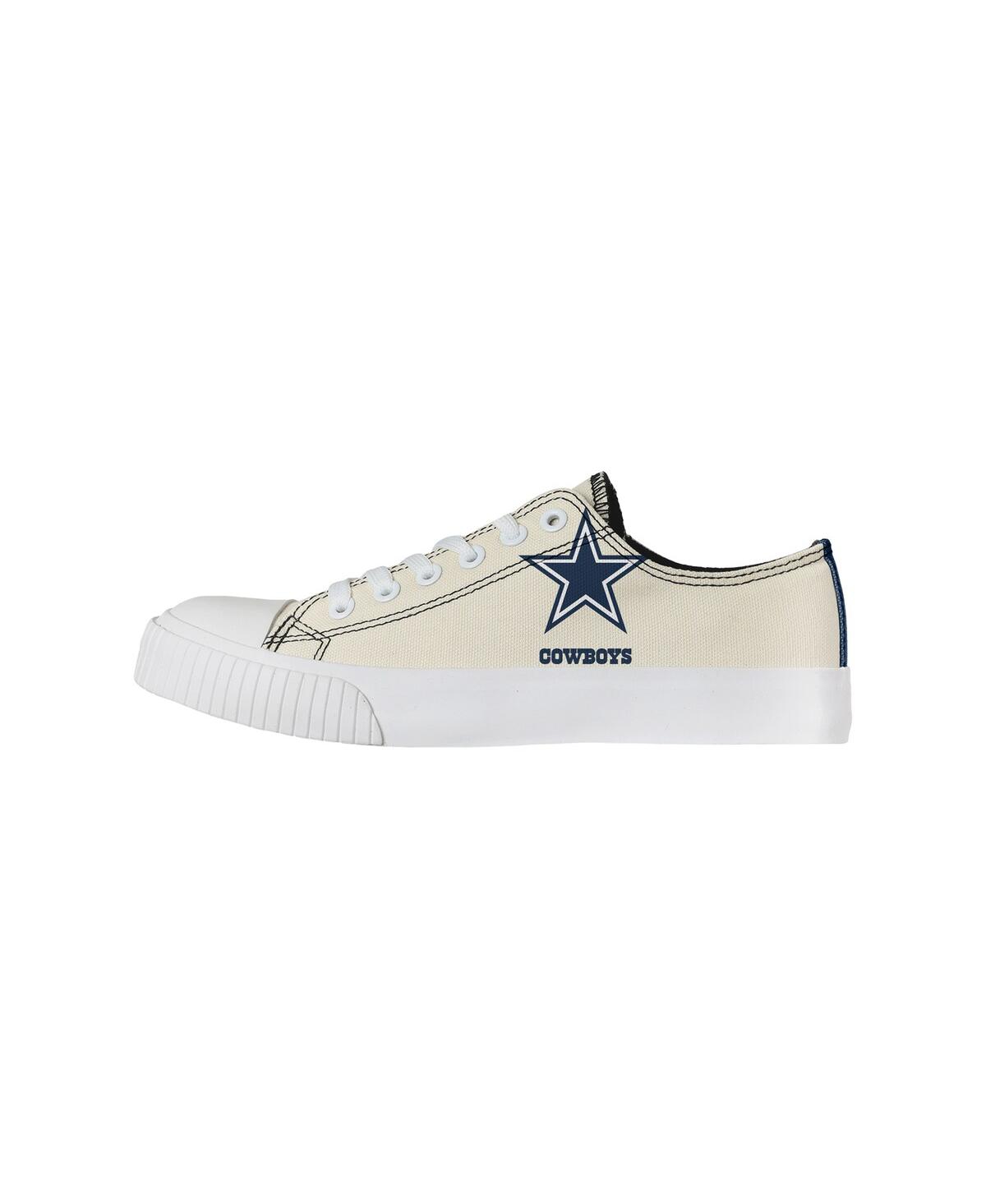 Shop Foco Women's  Cream Dallas Cowboys Low Top Canvas Shoes
