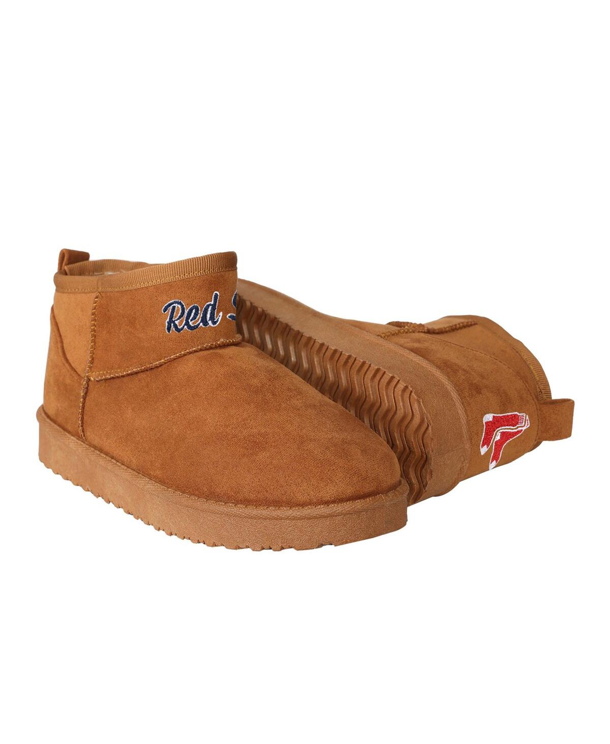 Foco Women's  Brown Tampa Bay Buccaneers Team Logo Fuzzy Fan Boots In Brown
