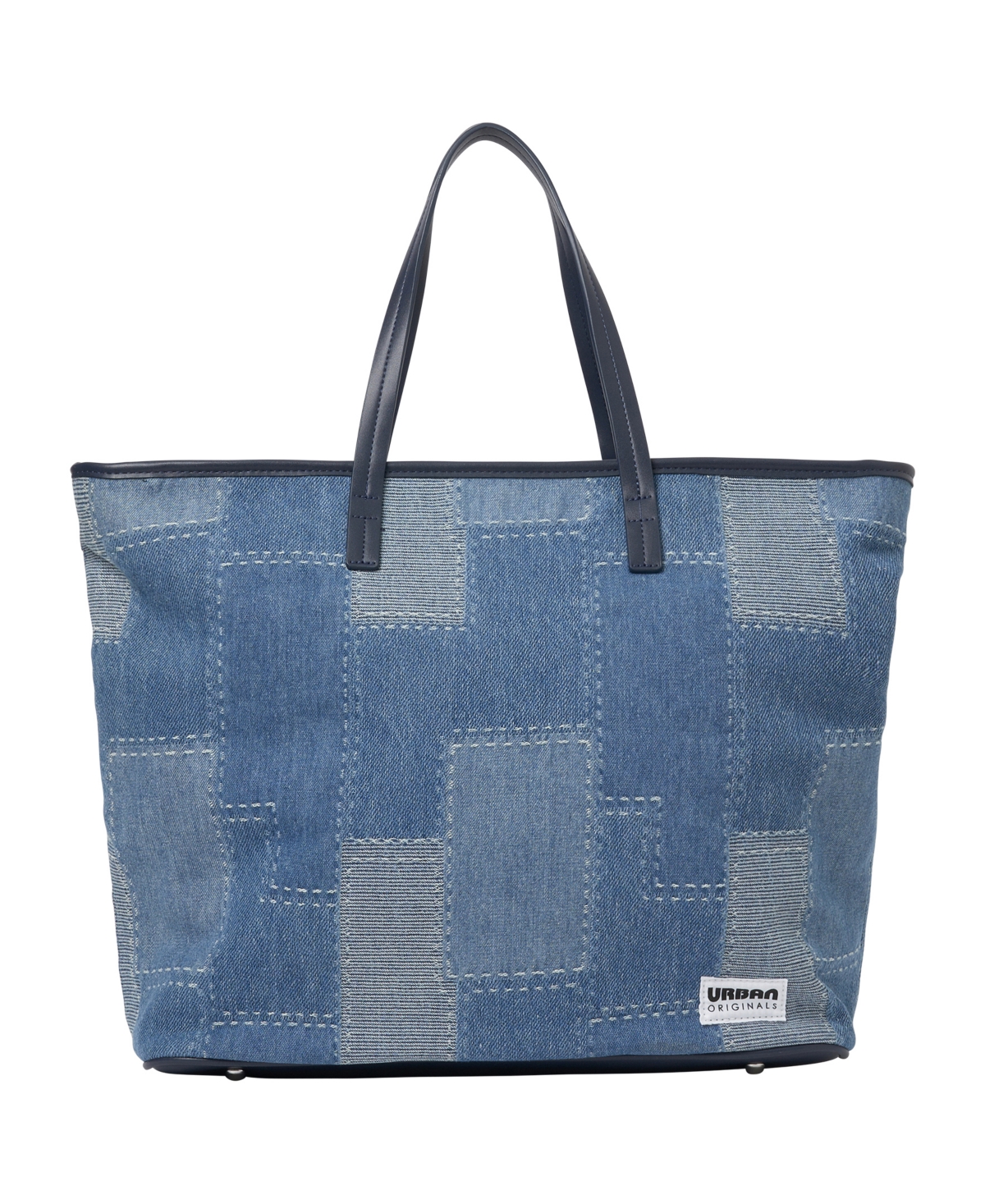 Patchwork Hero Extra Large Tote Bag - Blue