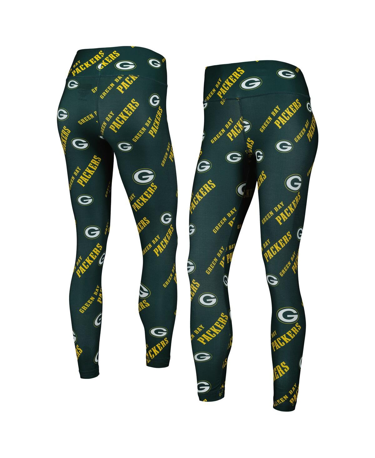 Women's Concepts Sport Green Green Bay Packers Breakthrough Allover Print Leggings - Green