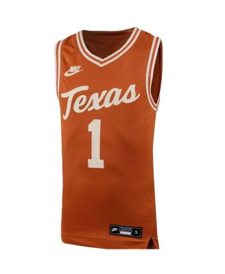 Big Boys #1 Texas Orange Texas Longhorns Icon Replica Basketball Jersey
