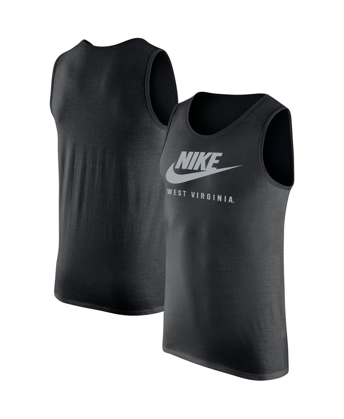 Shop Nike Men's  Black West Virginia Mountaineers Futura Performance Scoop Neck Tank Top