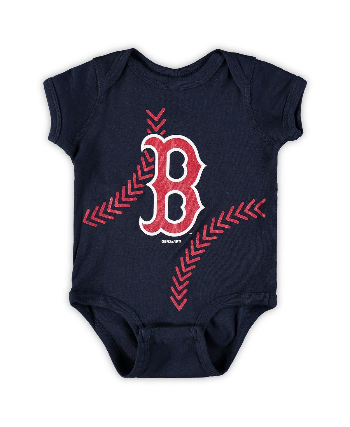 Outerstuff Babies' Newborn And Infant Boys And Girls Navy Boston Red Sox Running Home Bodysuit